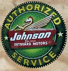 Johnson Outboard Motors Authorized Service Logo 12' Metal Tin Aluminum Sign 