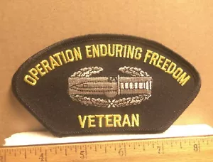 Operation Enduring Freedom Veteran with Combat Action Badge Embroidered Patch - Picture 1 of 4