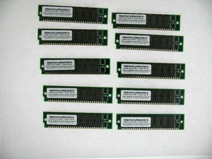 LOT OF TEN 16 FPM NON-PARITY 60NS SIMM 30-PIN 5V 16X8 MEMORY RAM - Picture 1 of 1