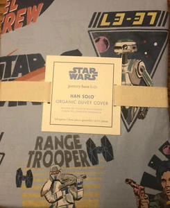Pottery Barn Kids Mult Color Star Wars Han Solo Full Queen Duvet Cover NWT SO@PB - Picture 1 of 10
