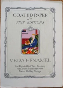 Art Deo 1930er Jahre Drucker Werbeartikel, beschichtetes Papier und Prozessgravur - Bild 1 von 2