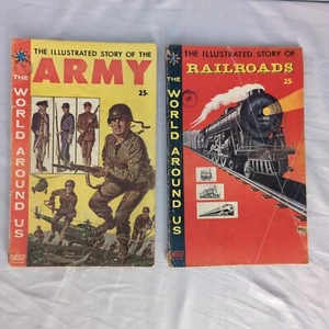The World Around Us #9 #4 La historia ilustrada del ejército/ferrocarriles años 50 - Imagen 1 de 22