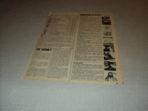 T274 KIM WILDE ADAM & THE ANTS DURAN DURAN TOM PETTY '1981 BELGIAN CLIPPING - Picture 1 of 1