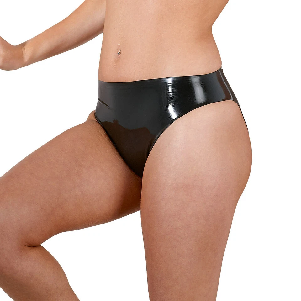 Latex Slip M - XXL schwarz schlicht Bondage fetisch gothic BDSM Gummi "Viva"L24" - Bild 1 von 4