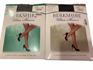 Berkshire Ultra Sheers Control Top Pantyhose Off Black Q Queen Petite 4418 4411 - Picture 1 of 18