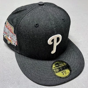 Philadelphia Phillies 1996 ASG Patch New Era 59FIFTY Denim Fitted Cap Hat 7 3/4 - Picture 1 of 7