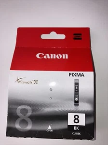 GENUINE CANON 8 BLACK INK CARTRIDGE CLI-8BK PIXMA - Picture 1 of 1