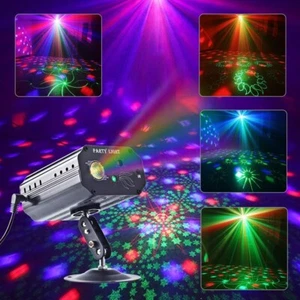RGB 3 Lentes Control Remoto Fiesta Luz Láser DJ Disco Proyector LED Navidad Halloween - Imagen 1 de 8