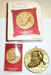 Adorno de Navidad 2002 árbol de Navidad regalo clip moneda de Santa - Imagen 1 de 3