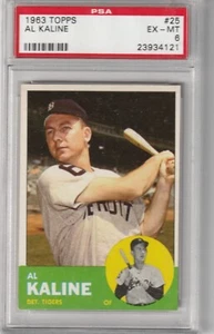 1963 Topps Al Kaline #25, PSA EX-MT 6 - Picture 1 of 1