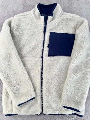 Boy Girl Childrens Place Sherpa Fleece Jacket Coat Sweater Shirt Size L 10/12  - Image 1 of 4