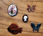 Job Lot Of 5 Vintage Gorgeous Brooches. Lil, Butterflies, Cameo & Fish