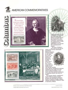 #397-#399 1c-$5.00 Columbian Souvenir Sheets- 3 USPS Commemorative Stamp Panel - Picture 1 of 1