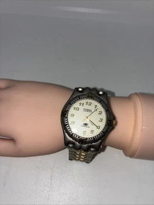 Mens FOSSIL BLUE Titanium TI-5024 Chronograph Watch New Battery - Image 1 of 4