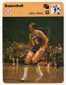 1977 Sportscaster Card Jerry West 03 005 08-10 - Picture 1 of 1
