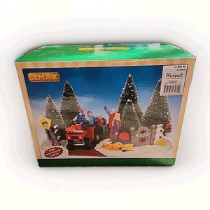 Rare | LEMAX - "Here Comes Our Tree" Christmas Village Accent #43070 2014 | HTF - Picture 1 of 13