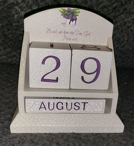 Vtg 2003 Dayspring Perpetual Block Calendar "Be Still & Know I Am God" Original - Picture 1 of 5