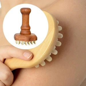Wood Massage Tool Compact Brass Head Massage Comb for Household SPA Office - Picture 1 of 5