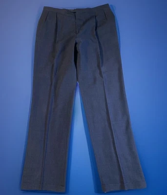 Vntg Sansabelt Mens 36x33 Blue Jaymar Ruby Dress Slacks 70s Tags Wool Trousers - Image 1 of 4