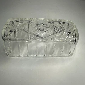 Vintage Anchor Hocking Davidstern klar Butterdose Deckel nur 5,75"x2,75"x1,75" - Bild 1 von 17