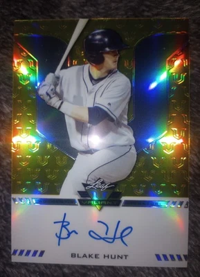 2017 Leaf Valiant Draft Blake Hunt Gold 2/10 Auto Seattle Mariners  - Image 1 of 2