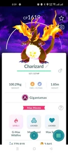 Gigantamax Charizard with Dark Skies Background - Pokemon Go ☑️ - Picture 1 of 1