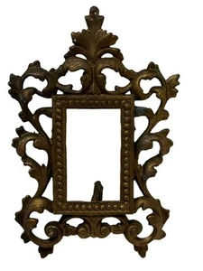 Vintage Brass JM 54 Picture Frame With Leg Art Nouveau 1920’s 8.5" x 5.75" - Picture 1 of 4