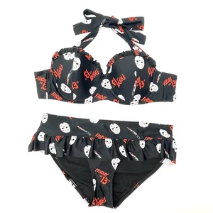 Friday The 13th Jason Voorhees Tie Bikini 2 Piece Women’s Size Medium - Picture 1 of 12