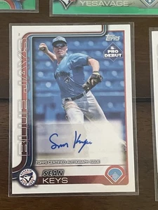 2025 Topps Pro Debut Sean Keys Base Autogramm - Bild 1 von 2