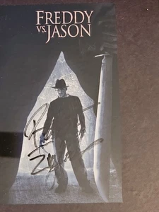 Signed Freddy Vs Jason Photograph Robert Englund Wooden Frame - Picture 1 of 8