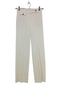 MASSIMO DUTTI Pantalón de cintura alta Mujeres Pantalón Talla EU 36 blanco - Imagen 1 de 6