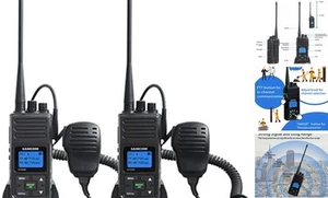 5Watt Walkie Talkie Long Range Two Way Radio Rechargeable with Speaking Mic, - Zdjęcie 1 z 7