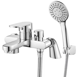 Bath Taps with Shower Attachment Bath Mixer Taps with Shower Head Modern Single - Picture 1 of 5