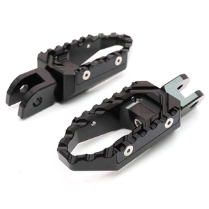 Black TRC Front Cruise Foot Pegs For Aprilia Pegaso 650 05 06 07 08 09 10 11 12 - Picture 1 of 5