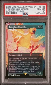 Final Fantasy MTG Magic Traveling Chocobo Borderless *FOIL* Card GEM MINT PSA 10 - Picture 1 of 1