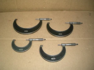 Four Starrett  .001" Outside Micrometers  2-3   3-4   4-5   5-6 in - Picture 1 of 23