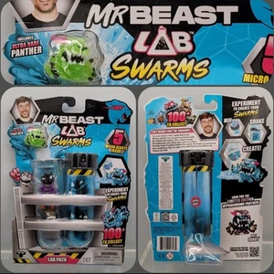 Mr Beast Lab Swarms Lab Pack 5 Micro Panther w/ Ultra Rare Panther Package Wear* - Picture 1 of 12