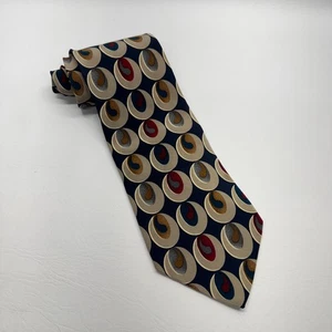 VTG ADOLFO Couture Round Abstract Multicolored 100% Silk Tie - Foto 1 di 5