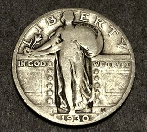1930-P Standing Liberty Silver Quarter 25¢ - Picture 1 of 2