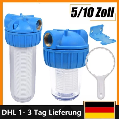 5/10 Zoll Wasserfilter Filtergehäuse Wasserfilter Vorfilter Pumpen Filter Garten - Bild 1 von 4