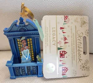Disney Store Tiana Princess & the Frog Legacy Sketchbook Ornament blue dress NEW - Picture 1 of 13