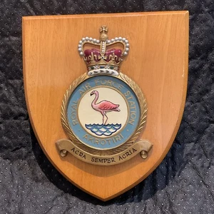 Vintage Royal Air Force Station Akrotiri Mess Wandrelief/Schild - handbemalt - Bild 1 von 10