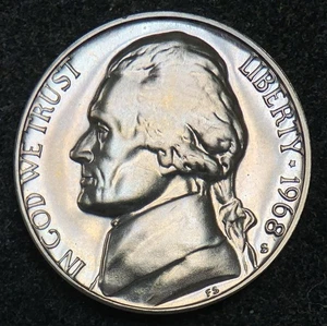 1968-S 5C Jefferson Nickel PROOF - Picture 1 of 2