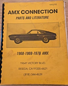 Vintage AMX Connections Parts and Literature Catalog 1968 1969 1970 - Picture 1 of 4