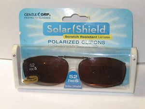 FOSTER GRANT SOLAR SHIELD CLIP-ON POLARIZED SUNGLASSES 52 REC 5 - Picture 1 of 3
