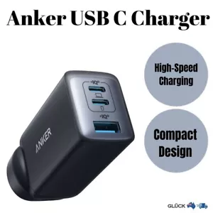 Anker USB C Charger, 735 AU Plug (Nano II 65W), PPS 3-Port Fast Wall Charger for - Picture 1 of 7