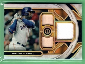 2023 Topps Tribute Yordan Alvarez Triple Relic #/199 Bat Jersey Astros SP - Picture 1 of 2