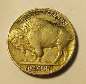 1931-S Key Buffalo Nickel - DDR FS-802 w/retained "clamshell" lamination error! - Picture 1 of 8