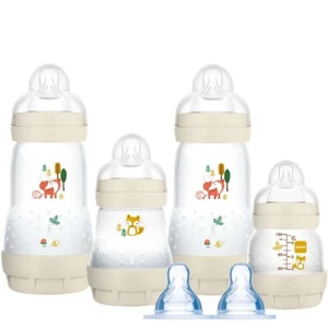 MAM Colours of Nature Baby First Bottle Set Cream 0+m Baby Bottle Feeding Unisex - Picture 1 of 1