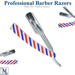 Profi Friseur Haar Rasur Rasierer Straight Edge klappbar + 10 Klingen - Bild 1 von 3